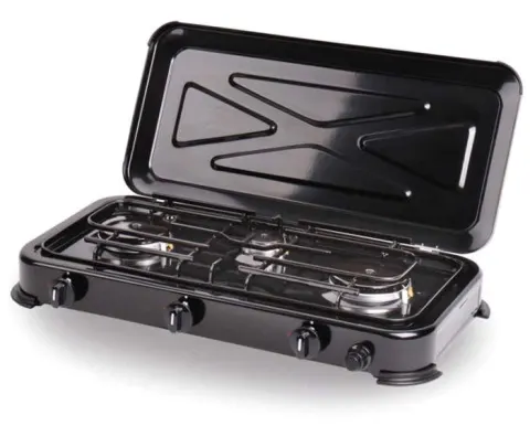 CAMP4 Cocina Camping Gas 3 Fogones Premium