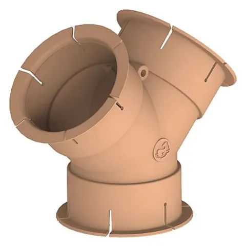 Conducto de aire Whale en Y 65 mm beige