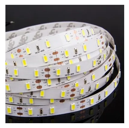 Tira Led 5m blanco Sin Silicona (SMD5630 máxima luminosidad)