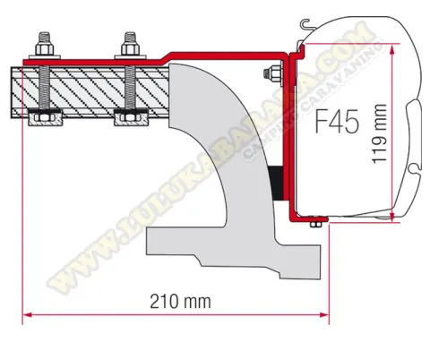 Soporte F45 Mercedes Vito hasta 2004