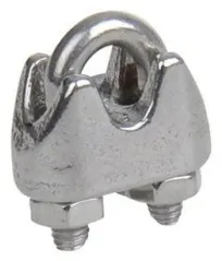 Perrillo agarre metalico anticorrosion para acero o cuerda 5mm