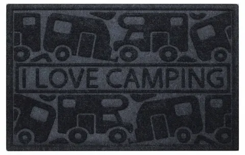 Felpudo Gris I love Camping 40×60 cm