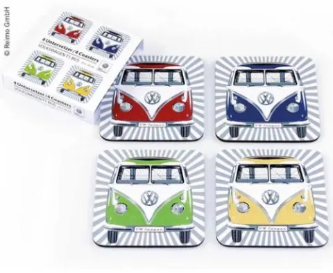 VW Collection Coasters, 4-set, Bulli Front