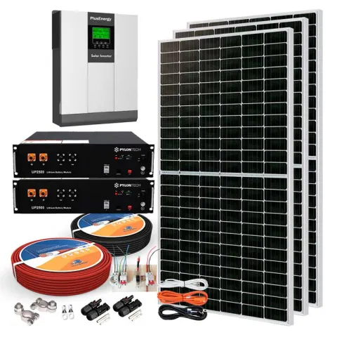 Kit Solar 24V 2000W Inversor Híbrido con Baterías de Litio