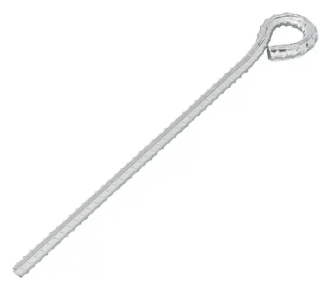 Piqueta extrema 30 cm de acero galvanizado con anilla