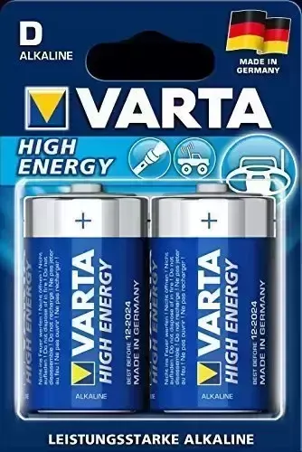 Blister 2 Pilas Alcalinas Varta High Energy LR20 D – Ref. BTT005
