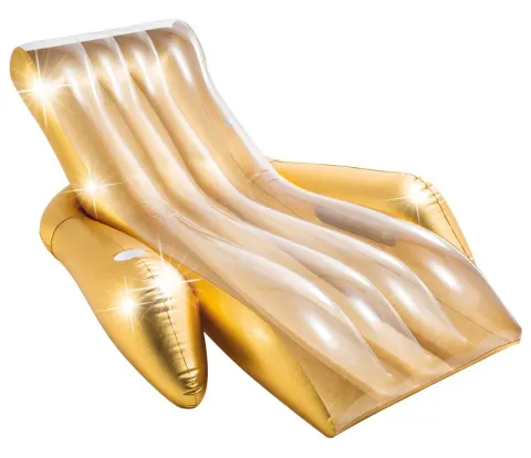 Asiento Hinchable INTEX Color Oro con Posavasos