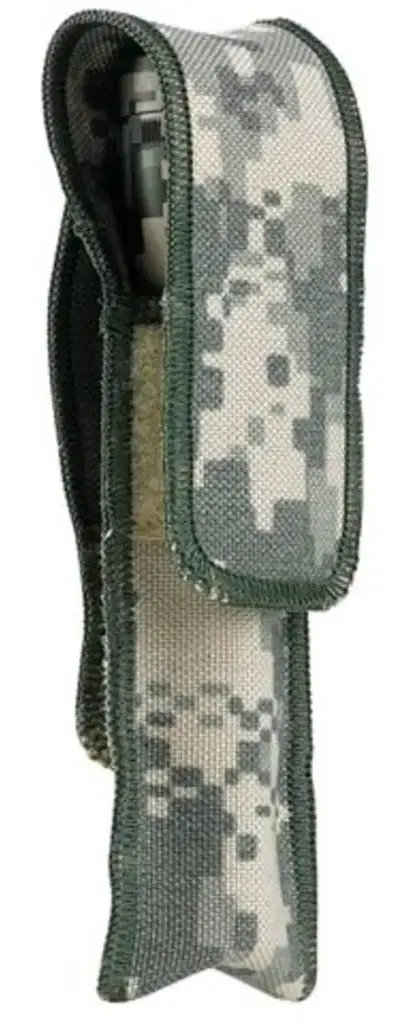 Funda de nylon camuflaje universal para linterna Maglite AA