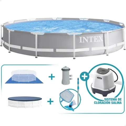 Pack piscina desmontable redonda prism frame ø366×76 cm 5 accesorios