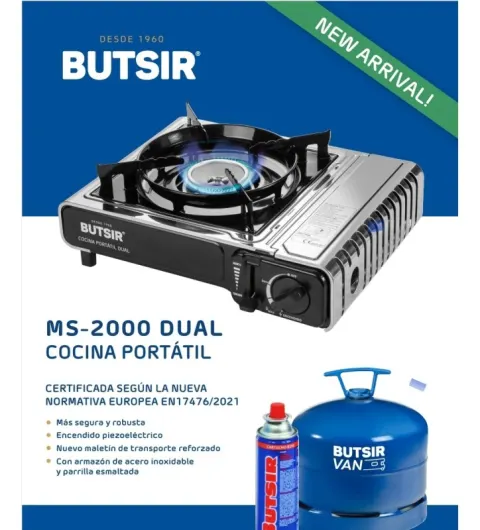 Cocina MS2000 dual A cartucho Y gas