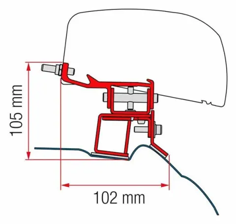 FIAMMA Soporte Toldo Fiamma F40 Van Mercedes V Class
