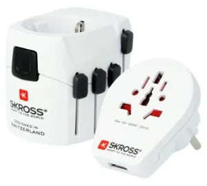 Skross Enchufe De Viaje Mundo Naar Europa USB