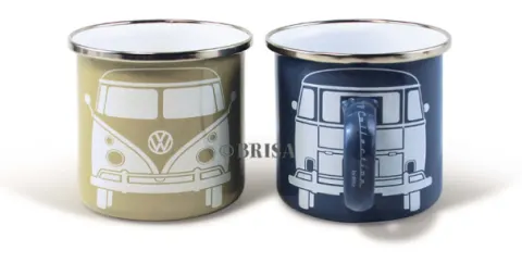 Pack de tazas VW T de metal esmaltado 500ml