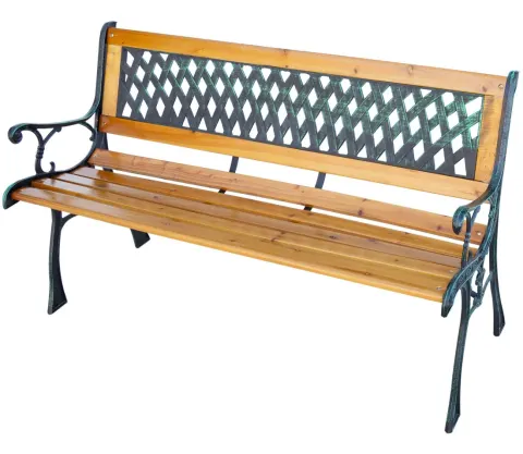 Banco de jardín de madera hierro | Muebles de Jardín