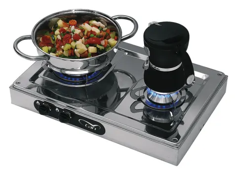 Kocher 2-Flame Acero inoxidable L44 x B29 x H9 cm