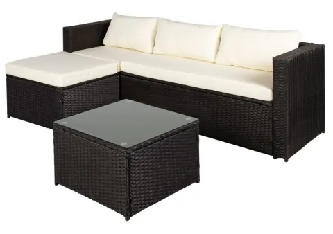 Conjunto muebles terraza c/sofá cheslong modular