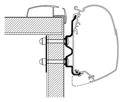 Adaptador De Toldo Para Thule Omnistor To5200 Hobby Optima Ontour