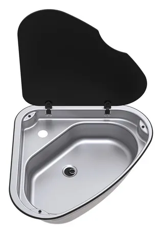 Lavabo De Acero Inoxidable Bisagra Izquierda, 8,7 Litros
