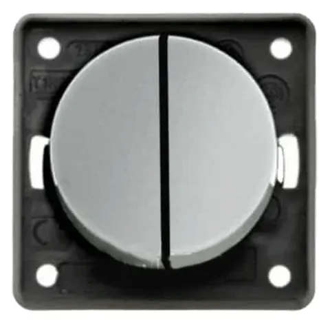 Interruptor de luz gris para autocaravana, 2 botones