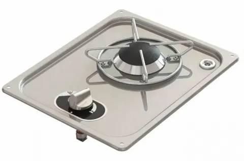 Cocina de gas empotrable de acero inoxidable 1 fuego 263×323 NAVY LOAD