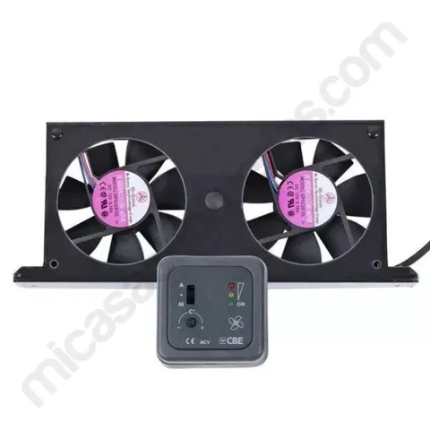 Ventilador doble para neveras con panel de control