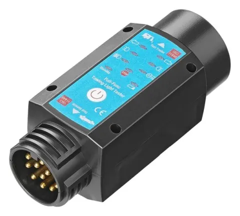 Comprobador de luces para remolques y vehículos, recargable de 13 polos.