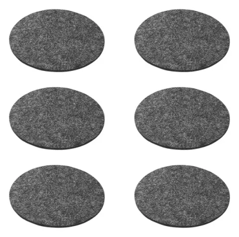 Juego de 6 posavasos de fieltro con base antideslizante Ø10cm