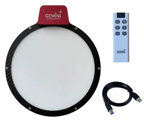 Nuevo Panel Plano Portátil WiFi Gemini Astro 2026 para Astrofotografía de Cielo Profundo – Luz LED Portátil Sin Parpadeo Compatible con ASCOM/NINA