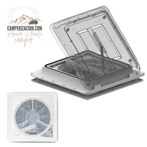 Claraboya FIAMMA turbo vent 40 premium de 40×40 cm – cristal