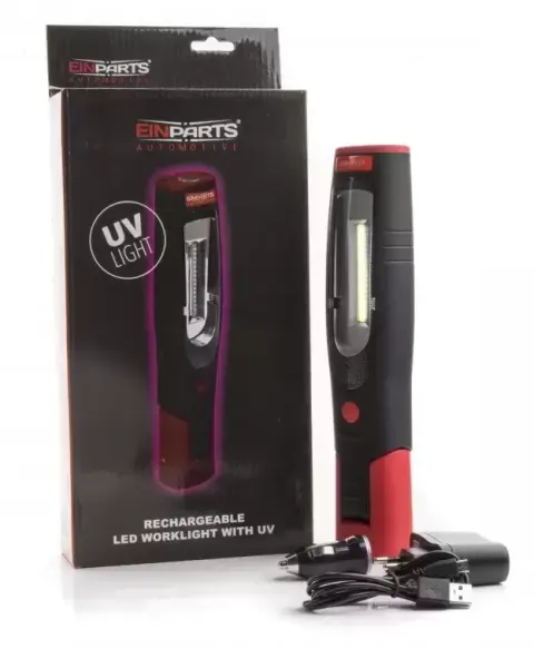 Linterna de trabajo o camping Luz de inspección LED (1 x OSRAM COB) con linterna UV multiuso. Ref. EPIL05