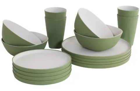 OUTWELL Set Vajilla Microondas 4 Pers Shadow Green
