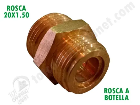 Racord Doble Macho Botella/macho 20X1,5