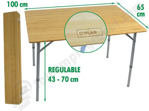 Mesa Flexible de Bambu Soplair