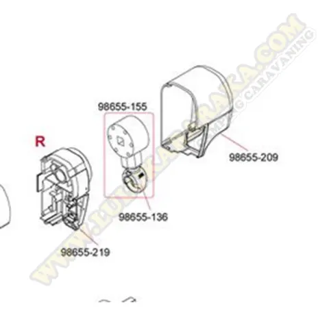 98655-209. Tapa dcha.F45Ti Titanium