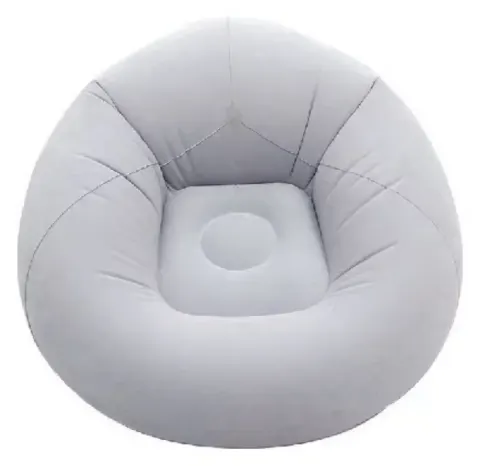Sofá Inflable Redondo Portátil, Silla Tipo Puff Impermeable, para Dormitorio, Patio, Camping, Uso en Interiores y Exteriores