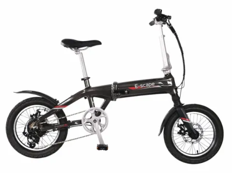 Bicicleta eléctrica plegable E-scape Key West 16» Negro 36v.