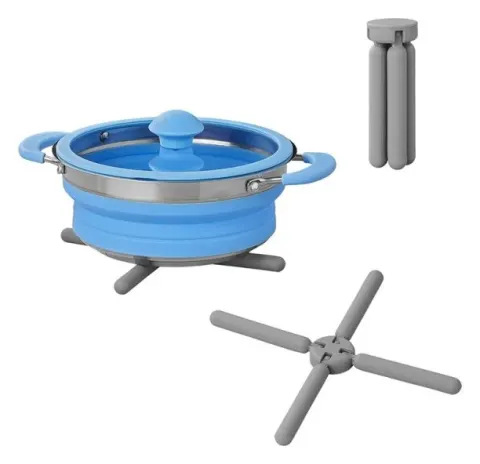 Trípode plegable para ollas y sartenes