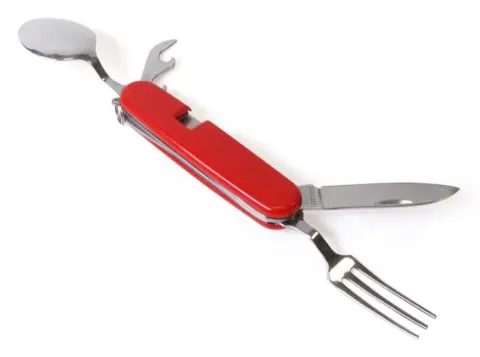 Set cubiertos NAVAJA PICNIC con abridor – rojo
