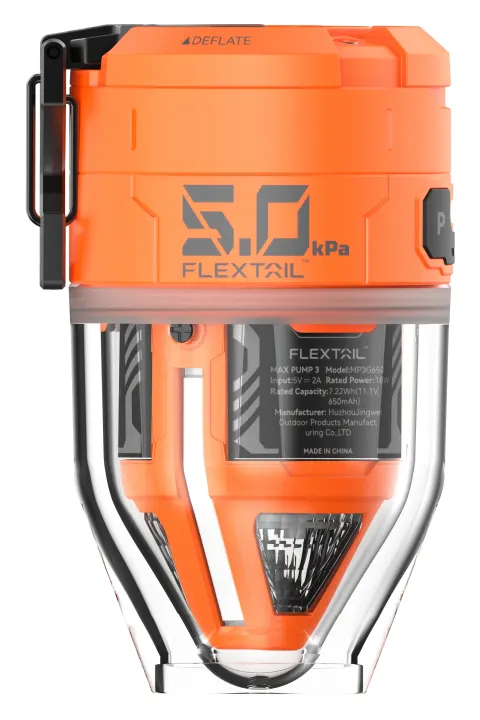 FLEXTAIL MAX PUMP 3 – Bomba de Aire Eléctrica, Bomba Portátil para Camping con Luz Ambiental de 3 Niveles para Colchones Inflables, Colchonetas y Bolsas de Vacío