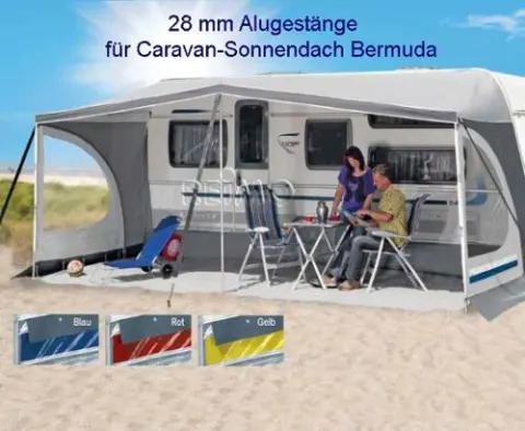 Pistas de aluminio de 28 mm para Duke Caravan Sonnenendach Bermudas