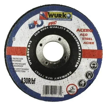 Disco de corte de acero Wurko A30R/BF 115 x 3mm