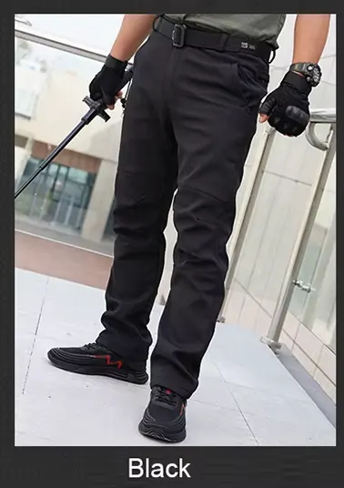 TRVLWEGO Pantalones de senderismo gruesos y cálidos de lana para hombre, pantalones de invierno a prueba de viento para exteriores, pantalones de senderismo, camping, esquí