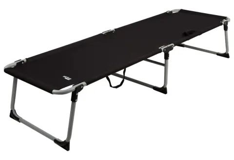 Cama plegable camping negro Aktive