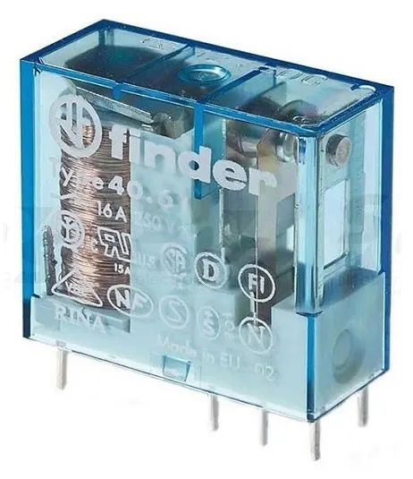 Rele Finder 12V DC 8A de 2 contactos