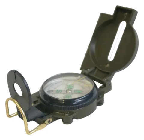 Brújula lensática Hosa WILD TRACK acero – verde camu
