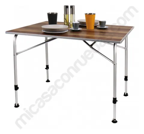Mesa ligera aspecto madera para 2/4 personas TYRESTA