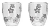 Vaso Flores Grises tamaño pequeño-2 unid.