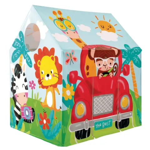 Casita infantil de tela con ventana jungla