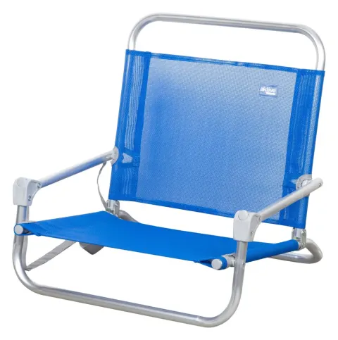Aktive Silla de playa plegable pequeña azul c/asa de hombro