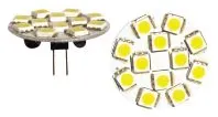 2 Lámparas LED G4 conexión central